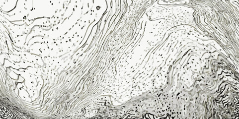 Abstract topographical linier graphics map background. Patterns topographic line map. Vintage outdoors style, Black and white contours stylized height topography lines map. Vector illustration.