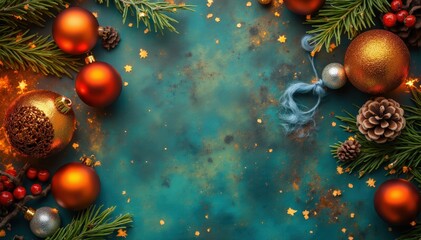 Festive christmas ornaments cozy home decor