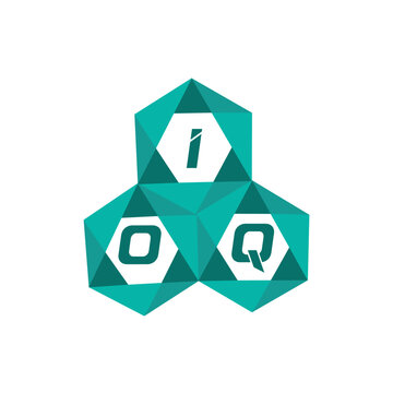 IOQ creative minimalist letter logo. IOQ unique vector initials alphabet letter logo design
