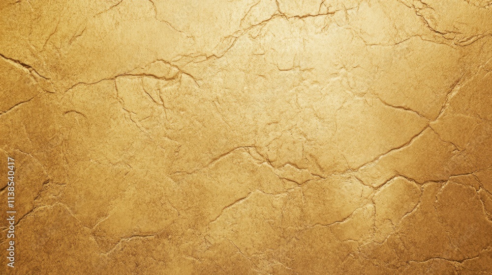 Poster textured gold background with cracks and depth for creative projects