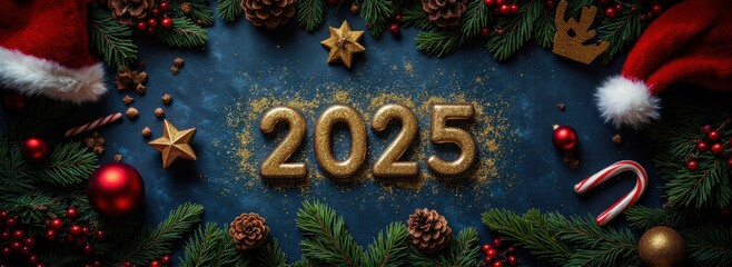 New year celebration 2025 festive decor holiday