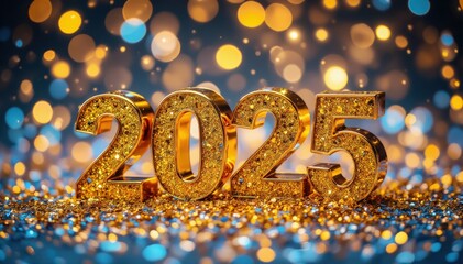 Celebrating new year 2025 festive atmosphere