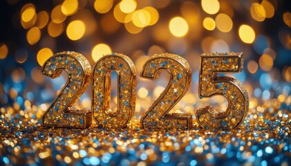 New year celebration 2025 festive atmosphere