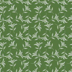 Naklejka premium Flower garden wallpaper design vector prepared for textile printing. Seamless floral pattern with abstract hand drawn flower and leaf background elements in purple