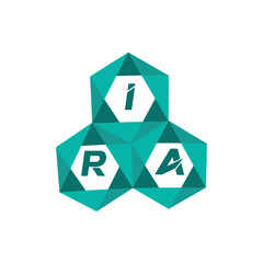 IRA creative minimalist letter logo. IRA unique vector initials alphabet letter logo design