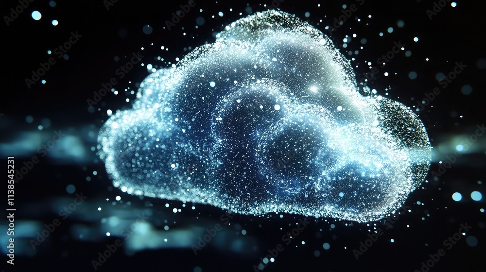 Aufkleber cloud computing icons illustrating innovation and transformation in business operations