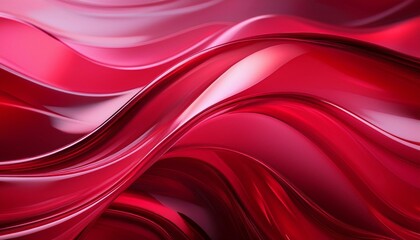 Obraz premium Crimson red wavy background wave backdrop wallpaper plastic glass light reflection pinkish red 