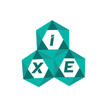 IXE creative minimalist letter logo. IXE unique vector initials alphabet letter logo design
