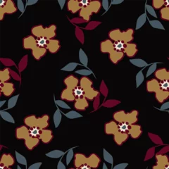 Crédence de cuisine  Cute hand drawn floral seamless pattern background  © ZUHRI