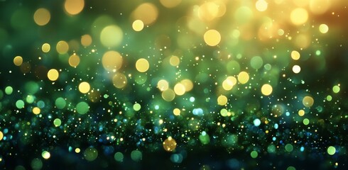 Obraz premium Colorful bokeh lights create a magical, festive atmosphere in a blurred background