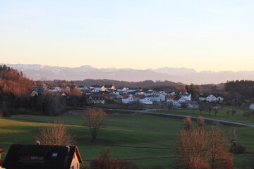 sunset in the mountains