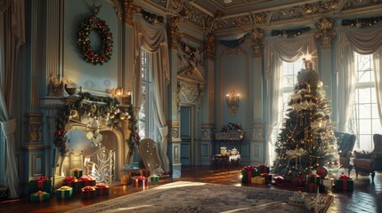 A beautifully decorated Christmas tree