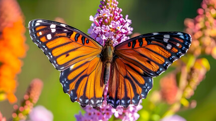 Obraz premium Butterfly and flower