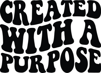 Created With A Purpose Retro SVG