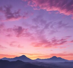 Obraz premium Ombre sky with pastel colors and vibrant hues, sunset background, pastel colors