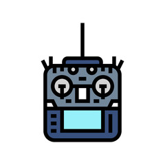 remote control aerial vehicle color icon vector. remote control aerial vehicle sign. isolated symbol illustration