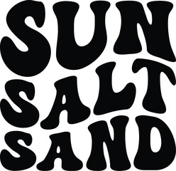 Sun Salt Sand Retro SVG