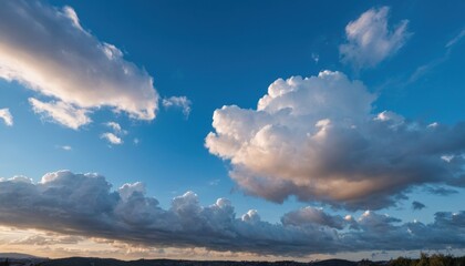 Beatiful sky with comolus clouds