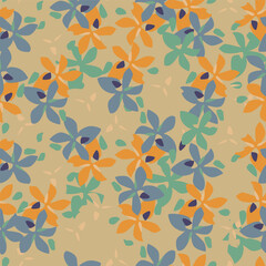 seamless pattern of flowering spring branches