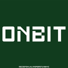 ONBIT, 8 BIT FONT VECTOR DISPLAY FONT ALPHABET TYPE