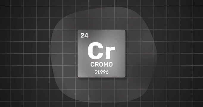 chemical element Periodic Table Cromo Chromium background in portuguese