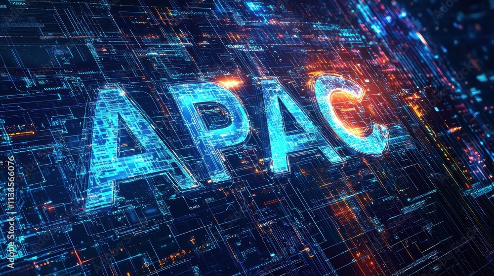 Poster digital innovation in apac future technologies virtual environment data visualization modern perspec