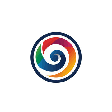 abstract swirl logo design vector