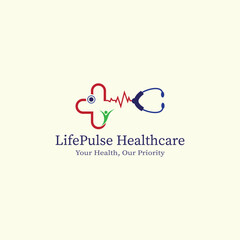 Designing the LifePulse Healthcare Logo: A Creative and Professional Representation of Compassion, Vitality, and Innovation in the Evolving World of Modern Healthcare