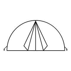 Tent icon vector. Camping illustration sign. Hike symbol or logo.