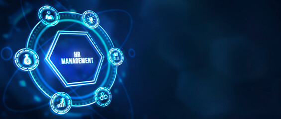 Internet, business, Technology and network concept. Human Resources HR management Recruitment Employment Headhunting Concept.  3d illustration