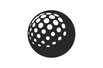 Golf ball icon vector and silhouette isolated on white background