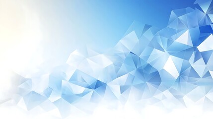 Naklejka premium Abstract Blue White Crystal Geometric Background Design