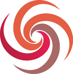 Abstract Swirling Design Red, Orange, Brown Spiral Vortex