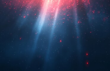 Fototapeta premium Abstract Cosmic Background Red Blue Sparkles