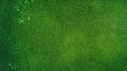 Lush Green Lawn with Vibrant Grass and Natural Background Texture
