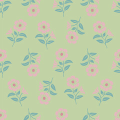 abstract a solid multicolor small and big flower mixed vector pattern arrangement with medium color, all over vector design with white background illustration digital