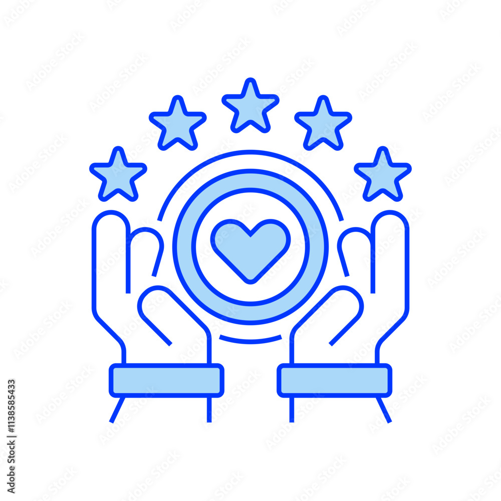 Poster charity symbol line icon. linear style sign for mobile concept and web design. outline vector icon.