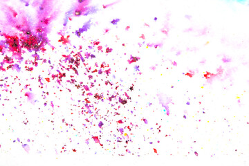 Explosion of Watercolor Paint Powder Pastel Multicolour Background Creative Pop of Color