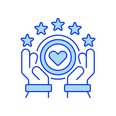 Charity Symbol Line Icon. linear style sign for mobile concept and web design. Outline vector icon.