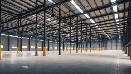 Obraz premium Modern logistics warehouse building structure