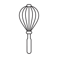 Whisk line art icon vector illustration