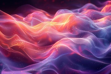 Obraz premium A colorful, swirling wave of light and color