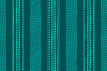 Kingdom background vector fabric, popular pattern vertical textile. Patterned seamless stripe lines texture in cyan and teal colors.