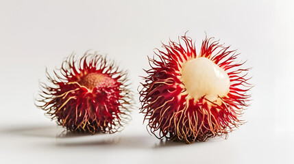 rambutan fruit isolated on white background
