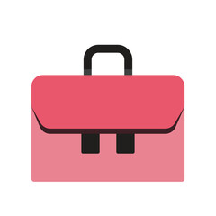 Flat Icon of a Pink Briefcase