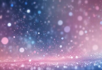 Soft abstract blue and pink bokeh background with white dots scattered randomly, pastel, creative, swirl