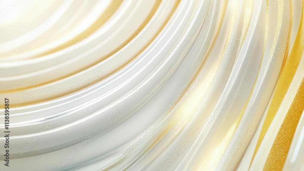 Poster Curved Arcs of Vorticity Create Mesmerizing Golden Swirls in a Dynamic Display of Flow
