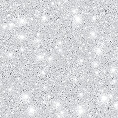 Top view photo of powdery snow with tiny reflective sparkles, seamless texture