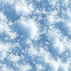Obraz premium Top view photo of snow with delicate crystalline patterns, seamless texture