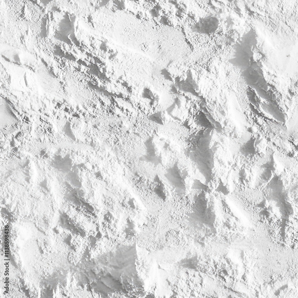 Poster top view photo of snow with subtle shadows from distant light, seamless texture